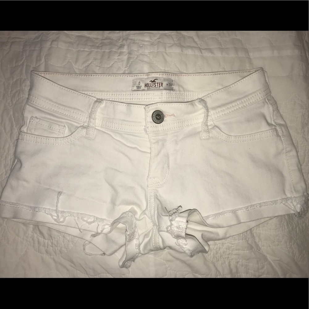 Hollister White Denim Shorts